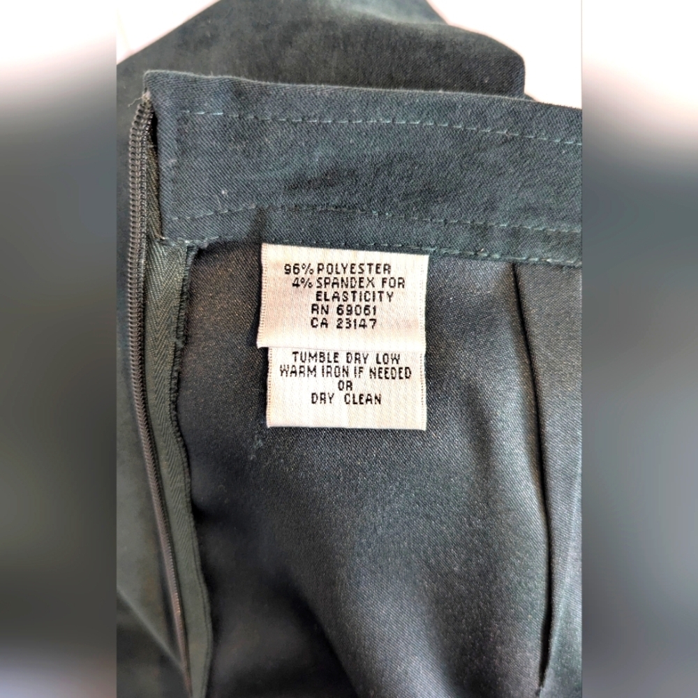 Vintage Talbot's skirt set merino wool sweater jacket faux suede green skirt Lrg - Picture 11 of 12
